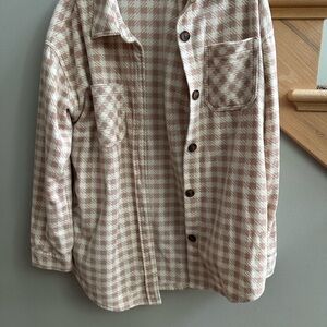 Maurices Tan Plaid Shacket